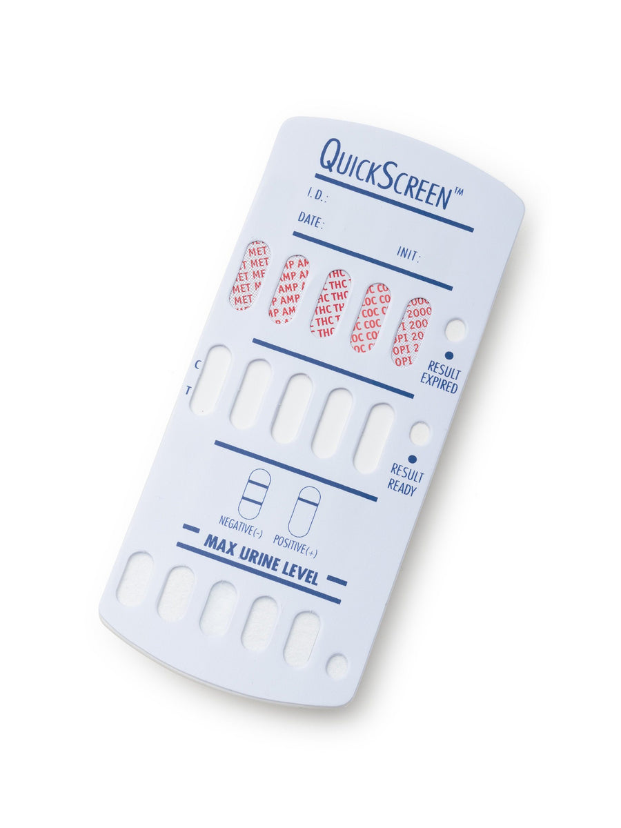 5 Panel QuickScreen Dipcard - 9178T - AMP, COC, MET-500, OPI-2000, THC + Timer-Countrywide Testing